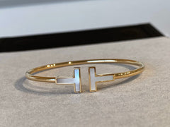T BRACELET 1.8MM MOP GOLD