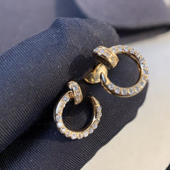 JUSTE EARRINGS 3.65MM PINK GOLD DIAMONDS