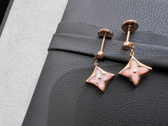 BLOSSOM STAR PINK GOLD PINK MOP EARRINGS