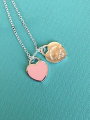 DOUBLE HEART PEDANT SILVER NECKLACE