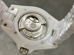 J12 Automatic White Ceramic Black Numerals White Dial