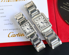 TANK MUST SMALL STEEL DIAMOND BEZEL WHITE DIAL