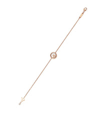 HAPPY HEART BRACELET PINK GOLD 3 DIAMOND