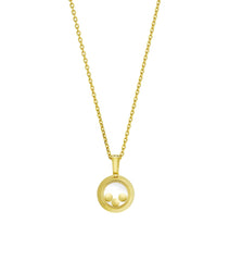 HAPPY PEDANT GOLD 3 DIAMOND NECKLACE