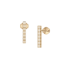 ICE CUBE PINK GOLD EARRINGS