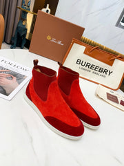 LP CHARMS ANKLE BOOTS RED ORANGE CASHMERE FABRIC