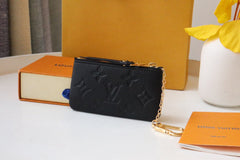 LV 25S CARD HOLDER RECTO VERSO 12 IN BLACK MONOGRAM EMPREINTE EMBOSSED CALFSKIN