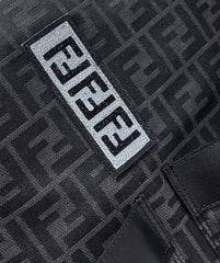 FENDI STRIKE LARGE 46 FF BLACK JACQUARD FABRIC BACKPACK