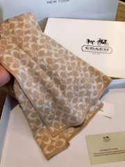 KNIT CASHMERE SCARF CAMEL BROWN MIX WHITE 619591