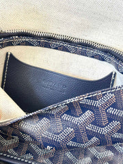 PLUMET POCKET WALLET 20 IN NAVY BLUE GOYARDINE CANVAS AND LAMBSKIN TRIM