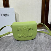 FOLCO CUIR TRIOMPHE 18 IN INCHWORM GREEN CALFSKIN