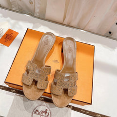 0ASIS SANDALS CARAMEL LAMBSKIN ATTACH CRYSTAL