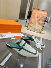 GROUPIE MULE OCEAN MIX SILVER LAMBSKIN