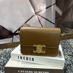 TRIOMPHE TEEN 18 CARAMEL BROWN COWHIDE LEATHER