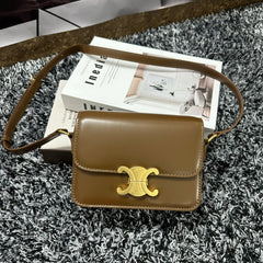 TRIOMPHE TEEN 18 CARAMEL BROWN COWHIDE LEATHER