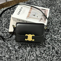 TRIOMPHE TEEN 18 BLACK COWHIDE LEATHER