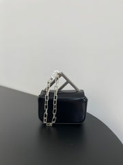 FENDI MINI FIRST SIGHT 13 BAG IN BLACK CALFSKIN WITH SILVER HARDWARE