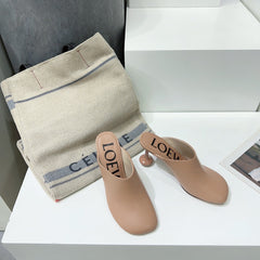 LW TOY MULE 95 TAN CALFSKIN