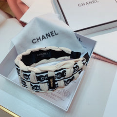 WHITE MIX BLACK FABRIC HAIRBAND 832193