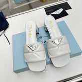 PRA EMBROIDERED SANDALS 45 WHITE LAMBSKIN