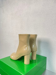 ATOMIC ANKLE BOOT IN KHAKI TAN CALFSKIN 75 MM