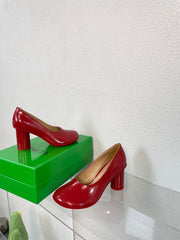 ATOMIC HIGH PUMP 9 CM IN RUBY RED CALFSKIN