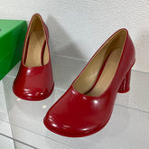ATOMIC HIGH PUMP 9 CM IN RUBY RED CALFSKIN