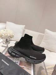 BALENCIAGA 25S SPEED TRAINER SNEAKERS 55 MM IN BLACK KNIT STYLE 2