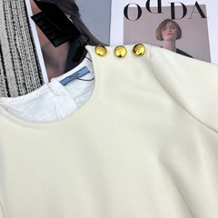 PRADA 25S CREW NECK SHORT-SLEEVE DRESS 350