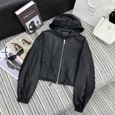 PRADA 25S SHEARLING HOODED JACKET 336