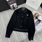 PRADA 25S VELVET-COLLAR SHIRT JACKET 337