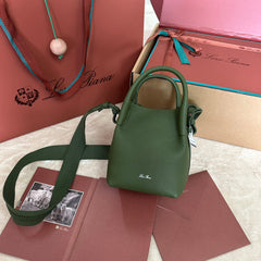 MICRO BALE BAG IN ARMY GREEN CALFSKIN