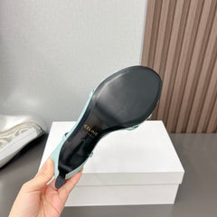 CUIR TRIOMPHE SANDAL IN LAMBSKIN BLUE ARCTIC