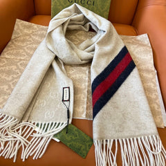 GUCCI 25S SCARF 190 IN WOOL 636370