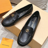 SOHO FLAT LOAFER IN BLACK CALFSKIN
