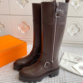 JAIME BOOT IN CHOCOLATE BROWN CALFSKIN