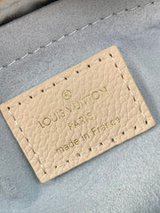 ONTHEGO 25 IN CREAM BLUE CALFSKIN GOLD HARDWARE