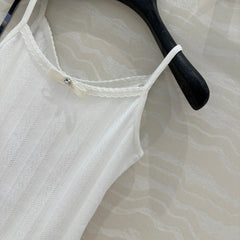 CC Hollow Camisole White cotton