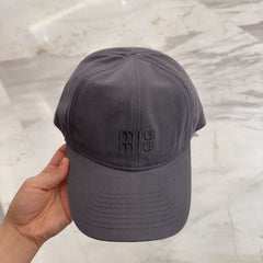 MM BASEBALL CAP IN GREY FABRIC EMBROIDERED LOGO STYLE 2