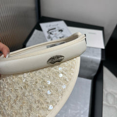 CC SUN HAT MODEL IVORY WITH SEQUINS 673927