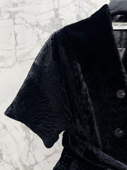 YSL 25S SHORT-SLEEVED SHEARLING COAT STYLE 231