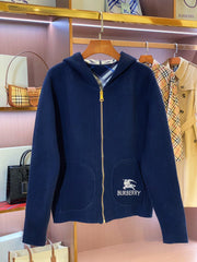 BURBERRY 25S REVERSIBLE PLAID KNIT HOODIE 0004