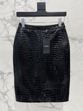 YSL 25S CROC LEATHER SKIRT STYLE 108