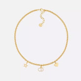 CD PEARL STAR HEART GOLD DIAMOND NECKLACE