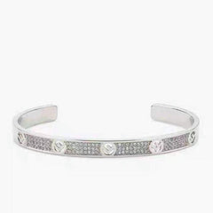 F BRACELET PINK GOLD DIAMOND CUFF