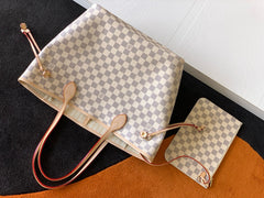 NEVERFULL MM 32 GREY CREAM DAMIER AZUR INSIDE COLOUR 1