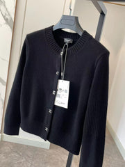 Chanel Black Cashmere Knitted Cardigan
