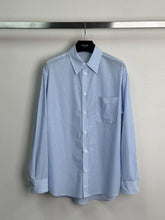 Celine Shirt Blue White Cotton