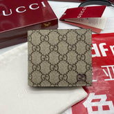 GG BI-FOLD WALLET IN BEIGE MIX BROWN CANVAS