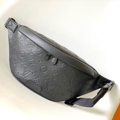 LV BELT BAG 44 IN BLACK EMBOSSED MONOGRAM CALFSKIN